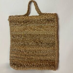 Summer Rose Natural Jute Sisal Wall Pouch Pocket Basket Boho Decor Braided
